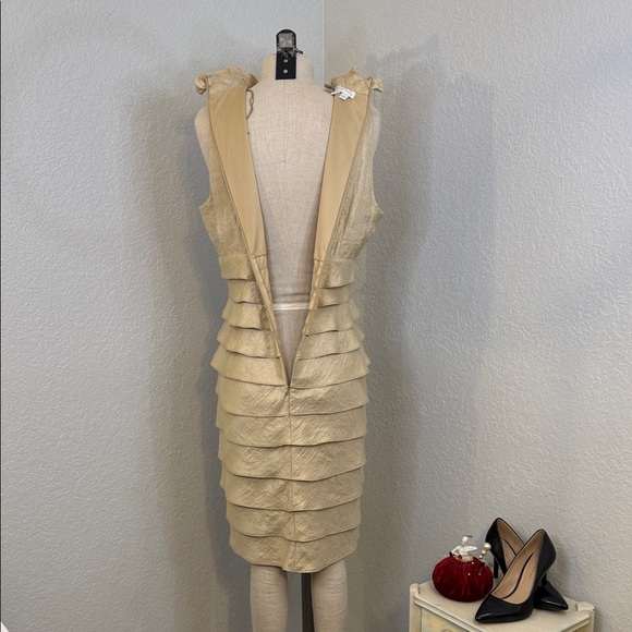 London Times Champagne Sheen Dress - Picture 5 of 12